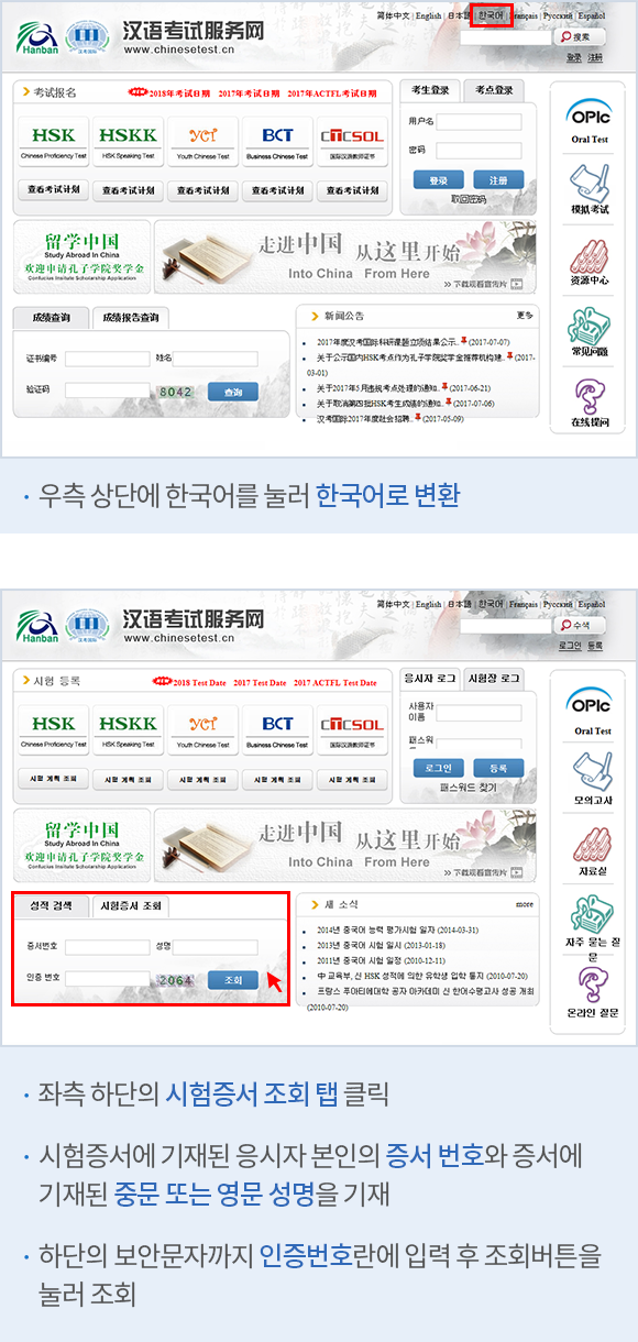 증서조회 내용